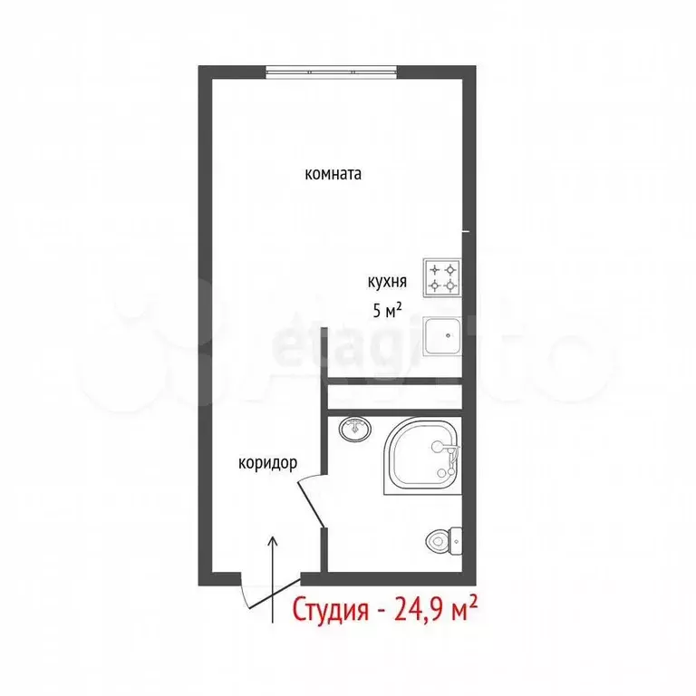 Квартира-студия, 25 м, 16/23 эт. - Фото 0