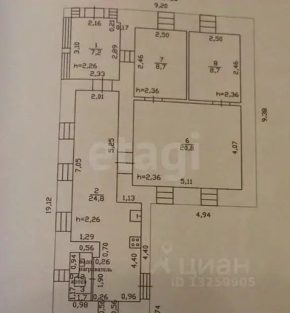 Дом в Липецкая область, Липецкий муниципальный округ, с. Сенцово ул. ... - Фото 2