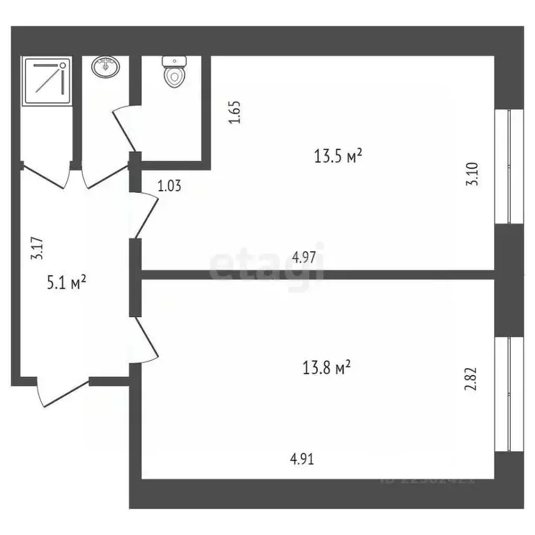 Комната Удмуртия, Ижевск ул. Карла Маркса, 316 (35.0 м) - Фото 1