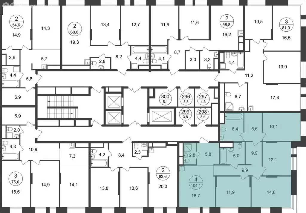 4-комнатная квартира: Московский, улица Никитина, 3к3 (101.3 м) - Фото 2