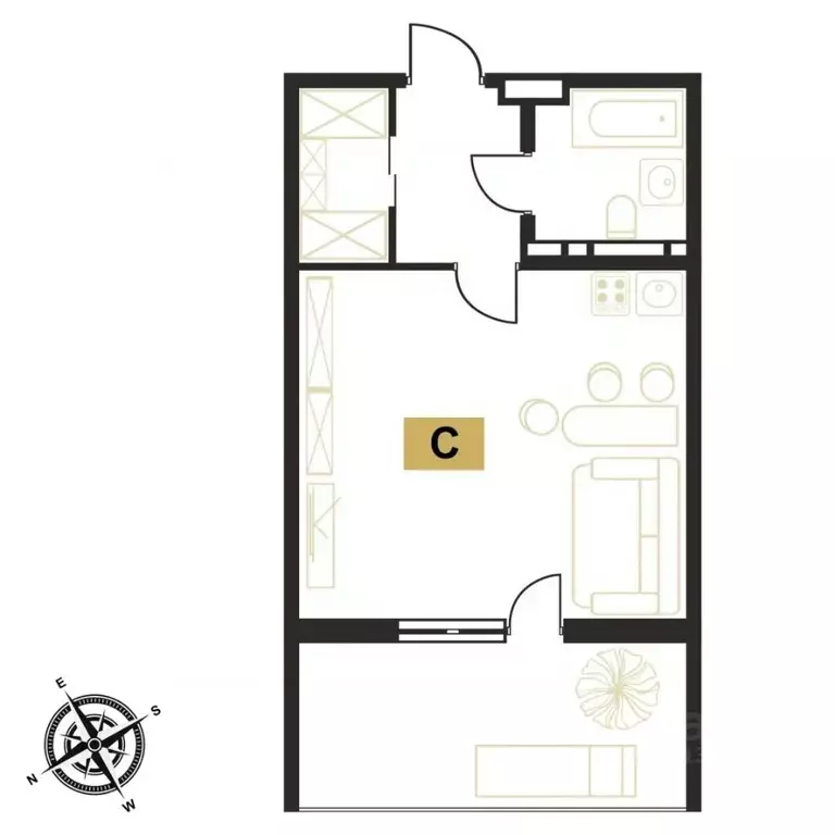 Студия Краснодарский край, Анапа ш. Симферопольское, 58к3 (38.4 м) - Фото 2
