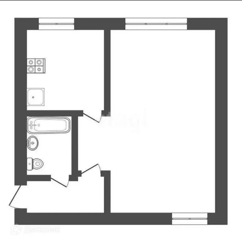 1-комнатная квартира: Тула, улица Баженова, 12 (32.4 м) - Фото 0