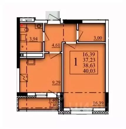 1-к кв. Башкортостан, Уфа Затон-Восточный жилрайон, Паруса жилой ... - Фото 1