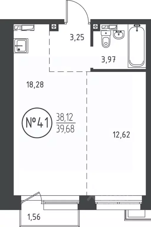 1-к кв. Иркутская область, Иркутск ул. Эдуара Дьяконова, 10 (39.31 м) - Фото 0