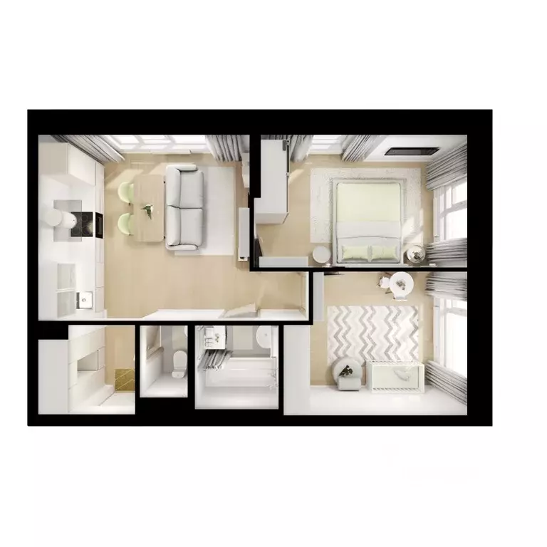 2-к кв. Московская область, Мытищи Ярославский квартал жилой комплекс, ... - Фото 2