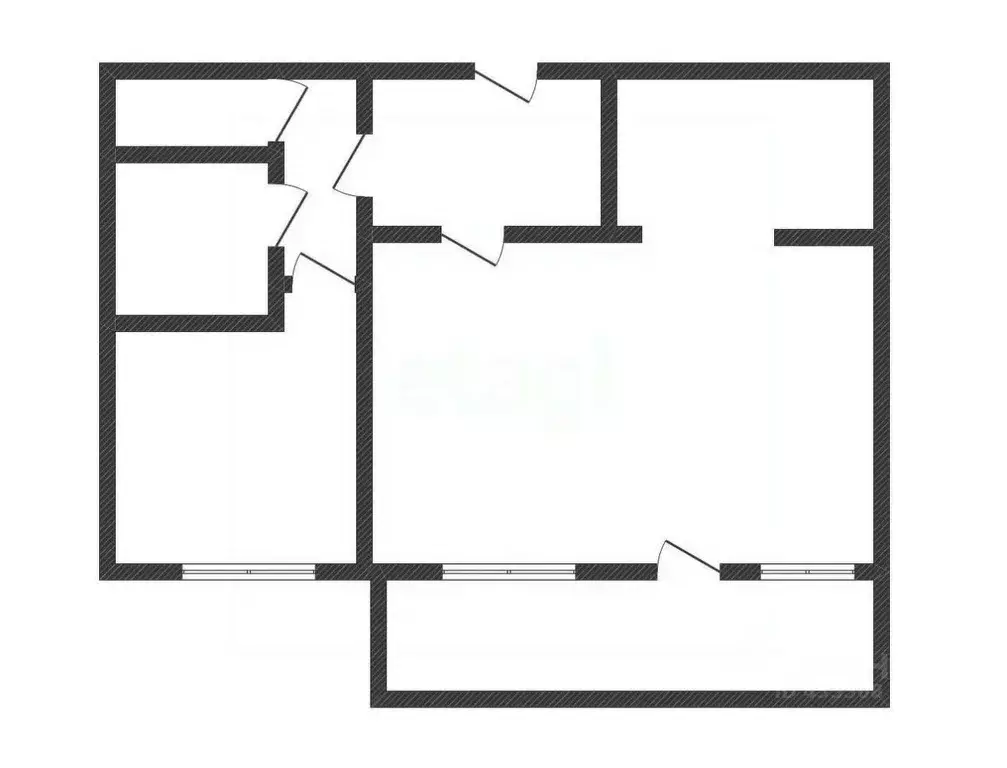 1-к кв. Белгородская область, Валуйки 1 Мая ул., 9 (38.0 м) - Фото 2