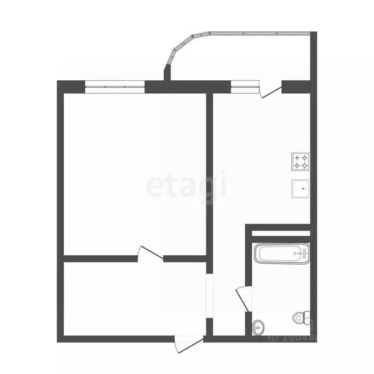 1-к кв. Московская область, Дмитров Имени В.Н. Махалина мкр, 40 (40.9 ... - Фото 1