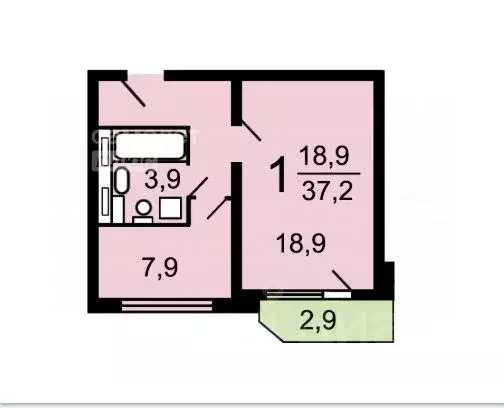 1-к кв. Москва Саперный проезд, 13 (38.9 м) - Фото 2
