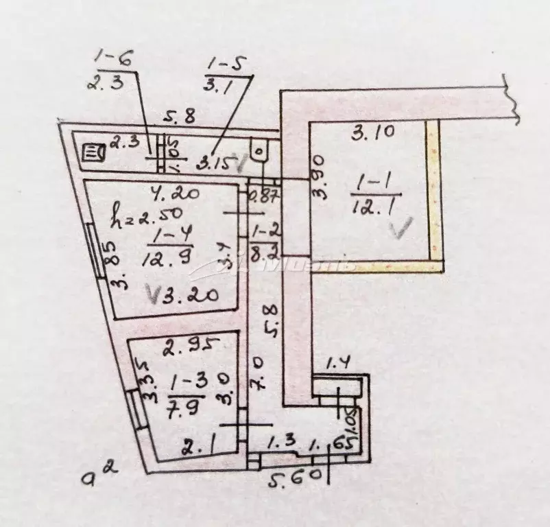 4-к кв. Крым, Алупка пер. Калинина, 9 (96.7 м) - Фото 2