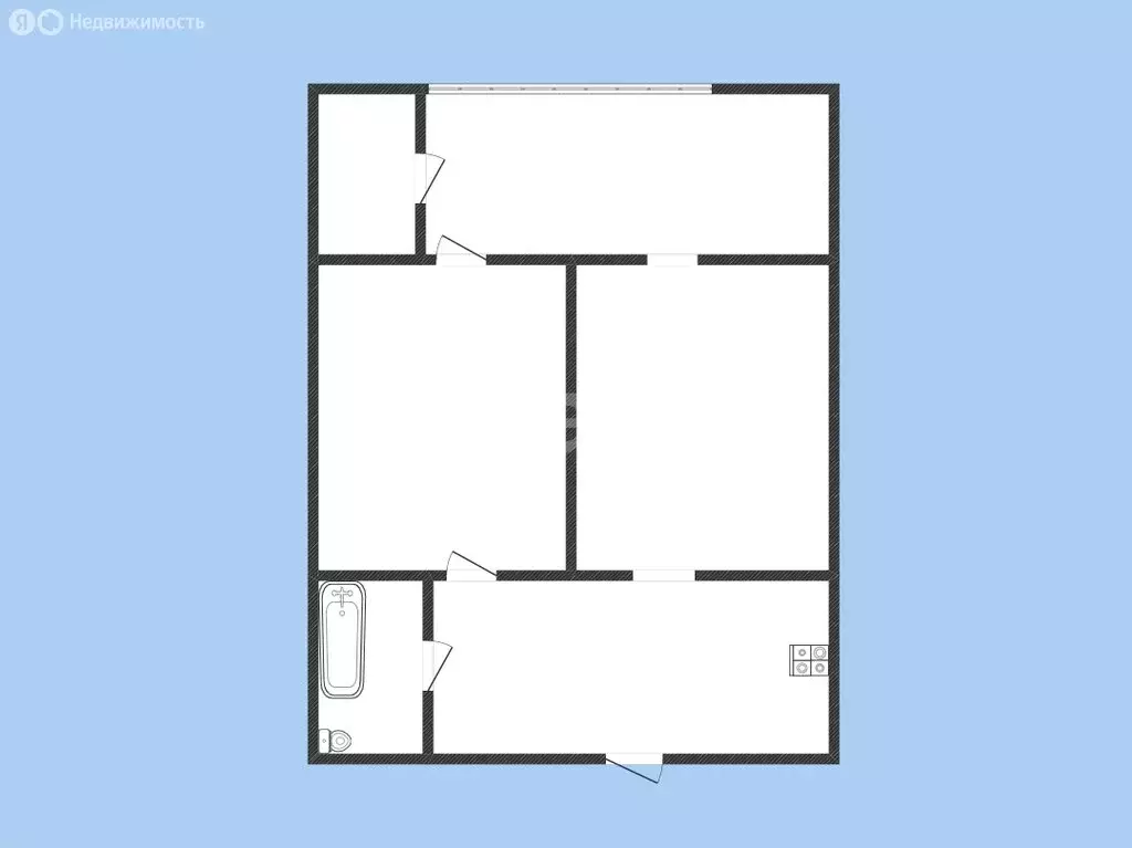 2-комнатная квартира: Черкесск, улица Лободина, 53 (40.4 м) - Фото 1