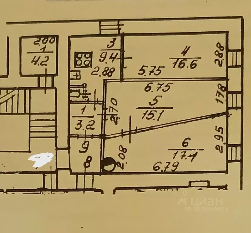 3-к кв. Санкт-Петербург ул. Чайковского, 6 (61.5 м) - Фото 1