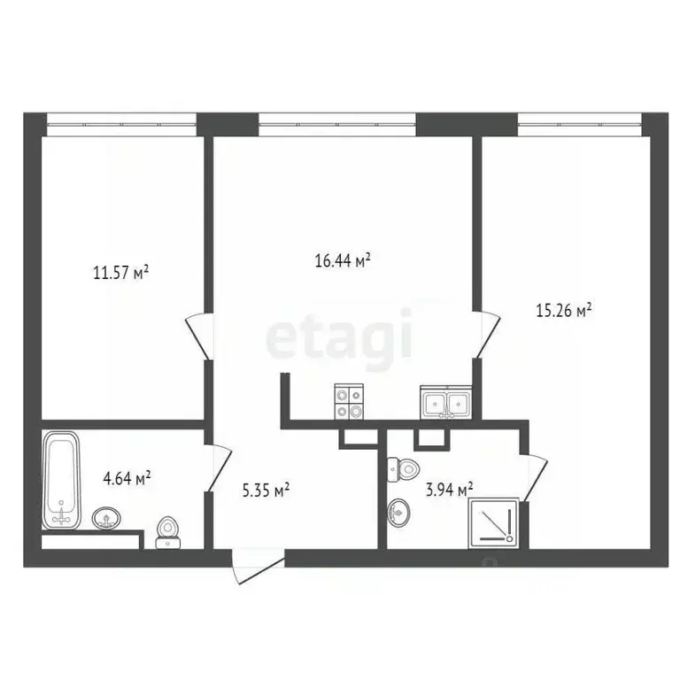 2-к кв. Тюменская область, Тюмень Рощино мкр, ул. Александра ... - Фото 1