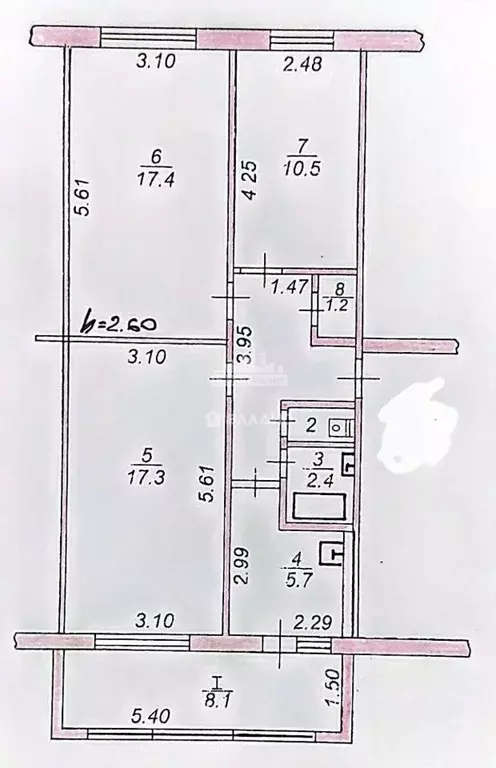 3-к кв. Крым, Керчь ул. Гайдара, 7 (69.6 м) - Фото 2