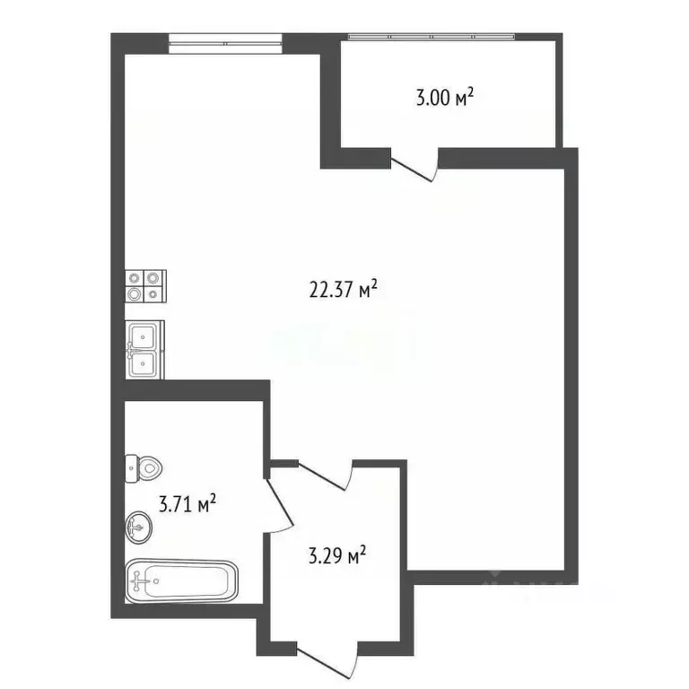 1-к кв. Ленинградская область, Всеволожский район, Свердловское ... - Фото 0