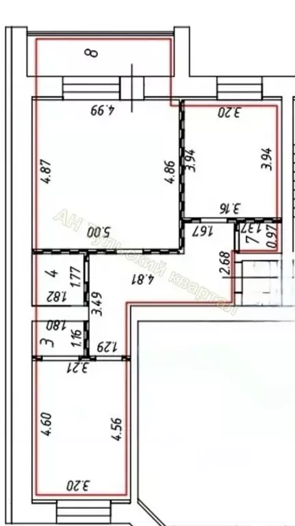 2-к кв. Тульская область, Тула Октябрьская ул., 64А (70.3 м) - Фото 1