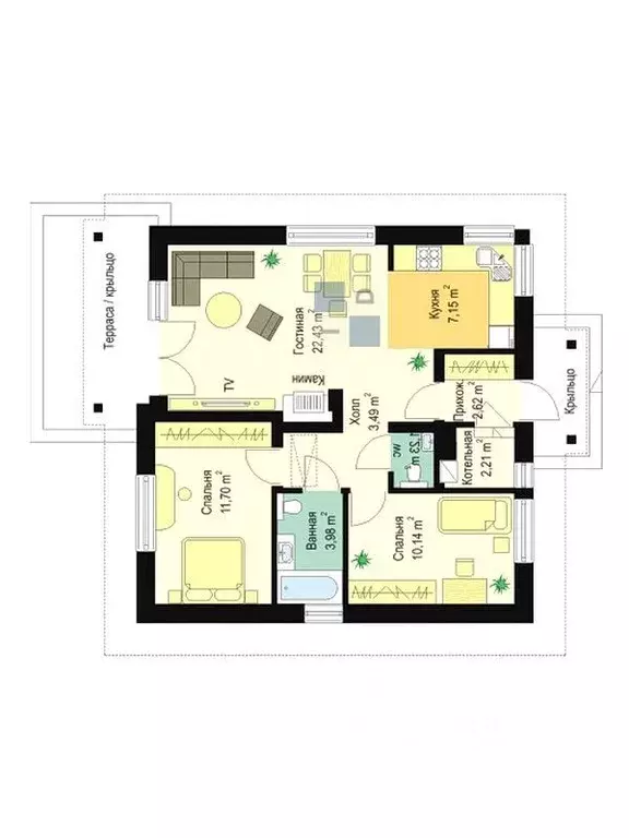 Коттедж в Воронежская область, Новоусманский район, Усманское 1-е ... - Фото 1