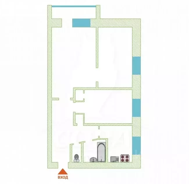 3-к кв. Тюменская область, Тюмень ул. Белинского, 12 (53.9 м) - Фото 1