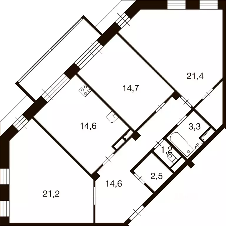 3-к кв. Москва д. Ивановское, ул. Семена Гордого, 6 (95.5 м) - Фото 0