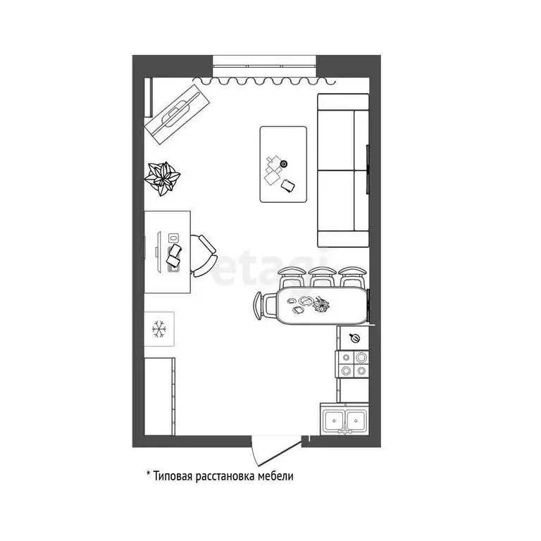 1к в -комнатной квартире (13.1 м) - Фото 1