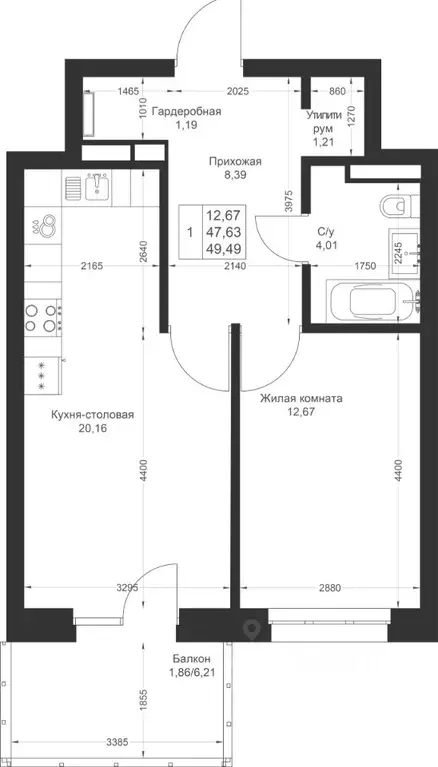 1-к кв. Татарстан, Лаишевский район, Столбищенское с/пос, с. Усады ул. ... - Фото 2