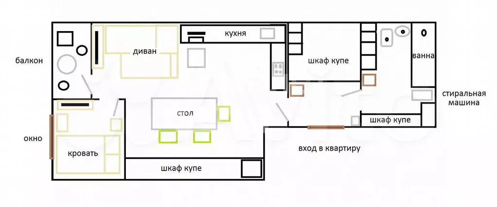 Квартира-студия, 34 м, 7/28 эт. - Фото 0