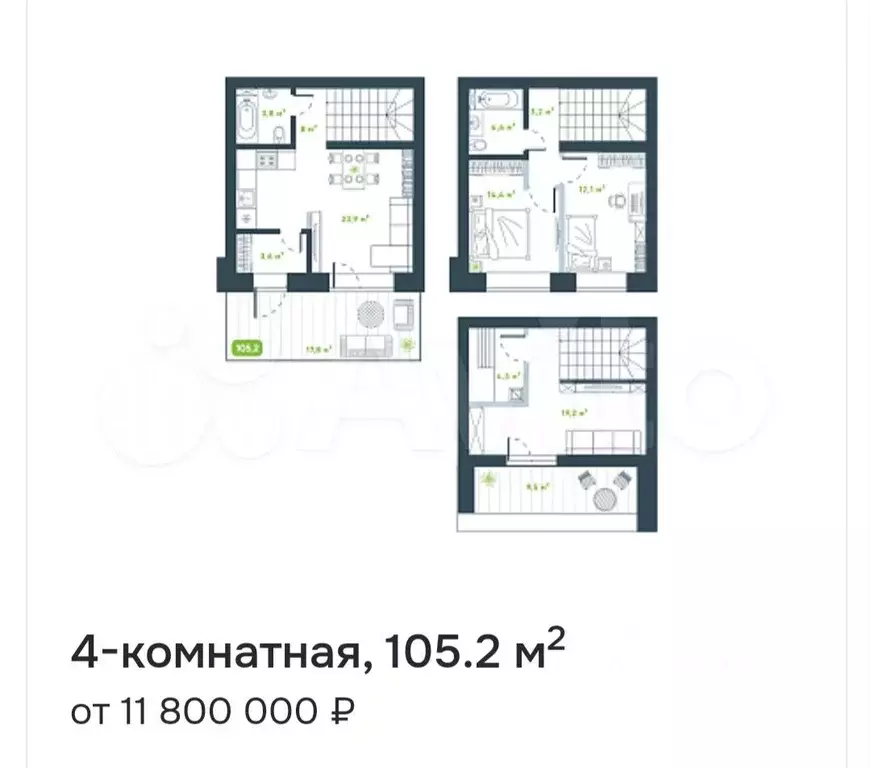 Таунхаус 105 м на участке 6 сот. - Фото 0