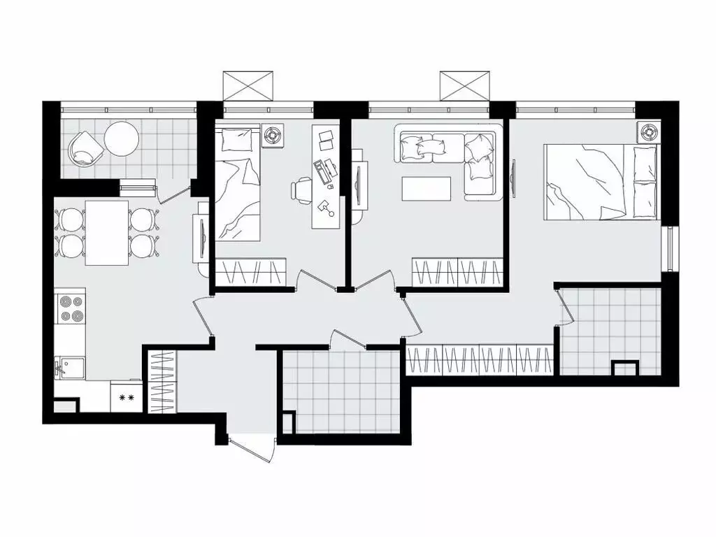 3-комнатная квартира: Всеволожск, ЖК А101 Всеволожск (66.2 м) - Фото 1