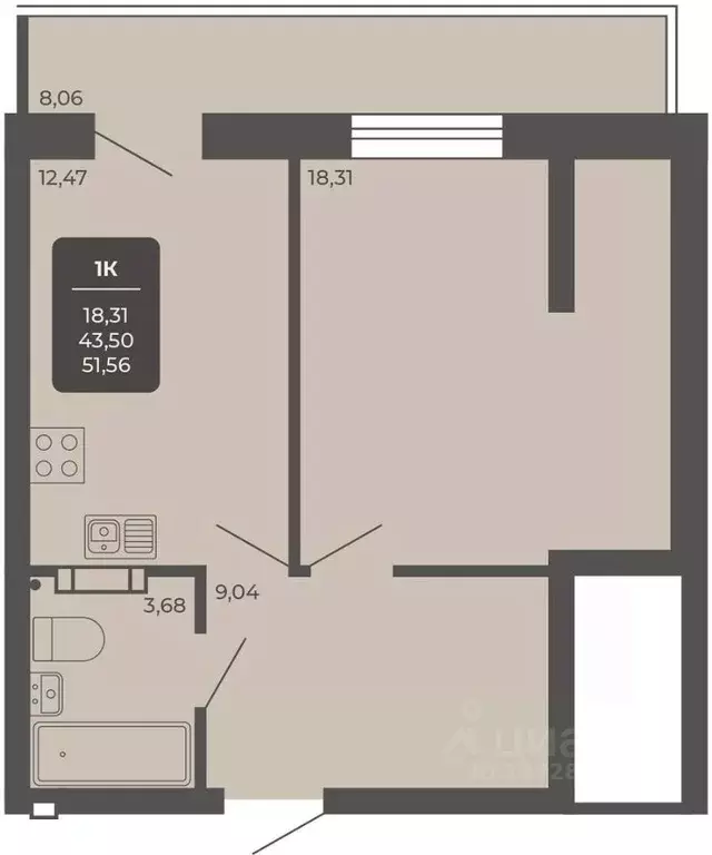 Офис в Новосибирская область, Новосибирск Автогенная ул., 75 (51 м) - Фото 1