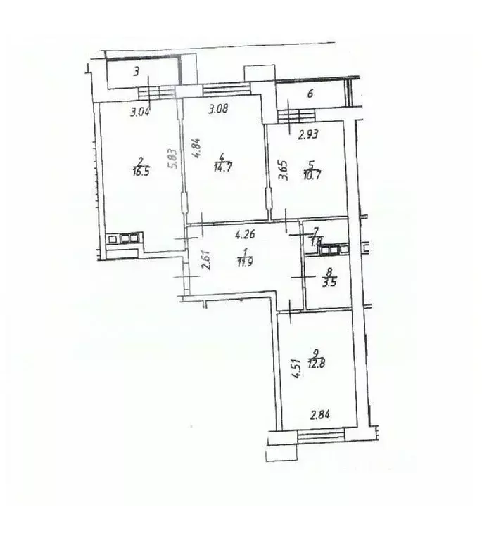 3-к кв. Московская область, Люберцы Зенино ЖК Самолет мкр, ул. ... - Фото 2