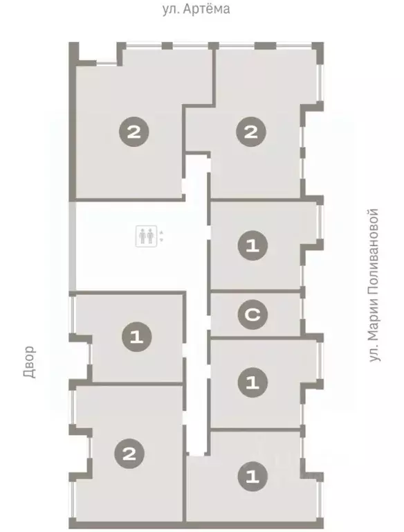 2-к кв. Ханты-Мансийский АО, Сургут 1-й мкр, Нефть жилой комплекс ... - Фото 2