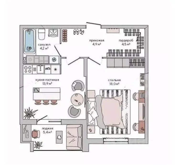 1-к кв. Крым, Судак Италика жилой комплекс (48.2 м) - Фото 1