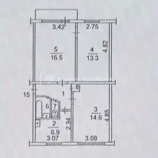 3-к кв. Томская область, Томск ул. Интернационалистов, 5А (59.3 м) - Фото 2