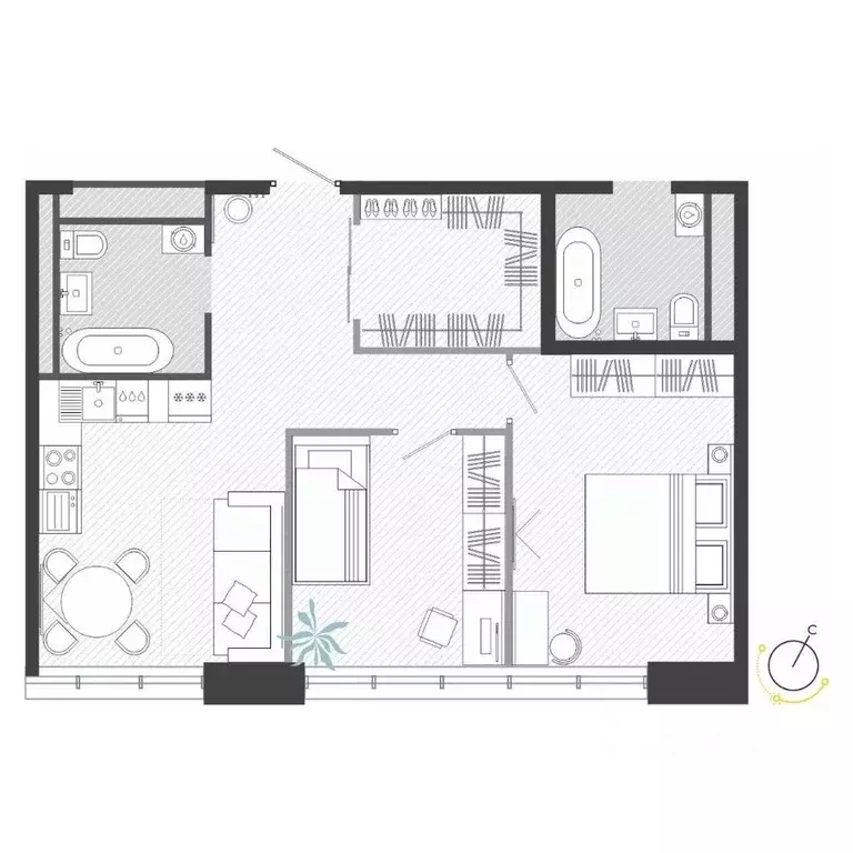 3-к кв. Приморский край, Владивосток ул. Нейбута (56.6 м) - Фото 1