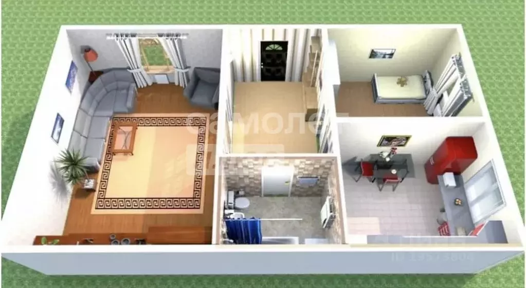 3-к кв. Томская область, Томск ул. Никитина, 12 (65.0 м) - Фото 2