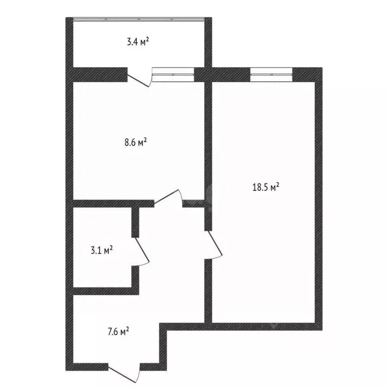 1-к кв. Нижегородская область, Нижний Новгород Северный жилрайон, ул. ... - Фото 2