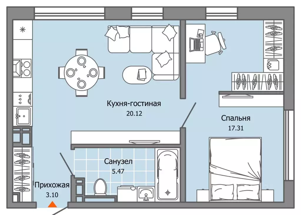 2-к кв. Ульяновская область, Ульяновск Город Новаторов жилой комплекс, ... - Фото 0