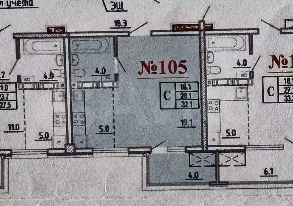 Квартира-студия, 32,1 м, 2/9 эт. - Фото 0