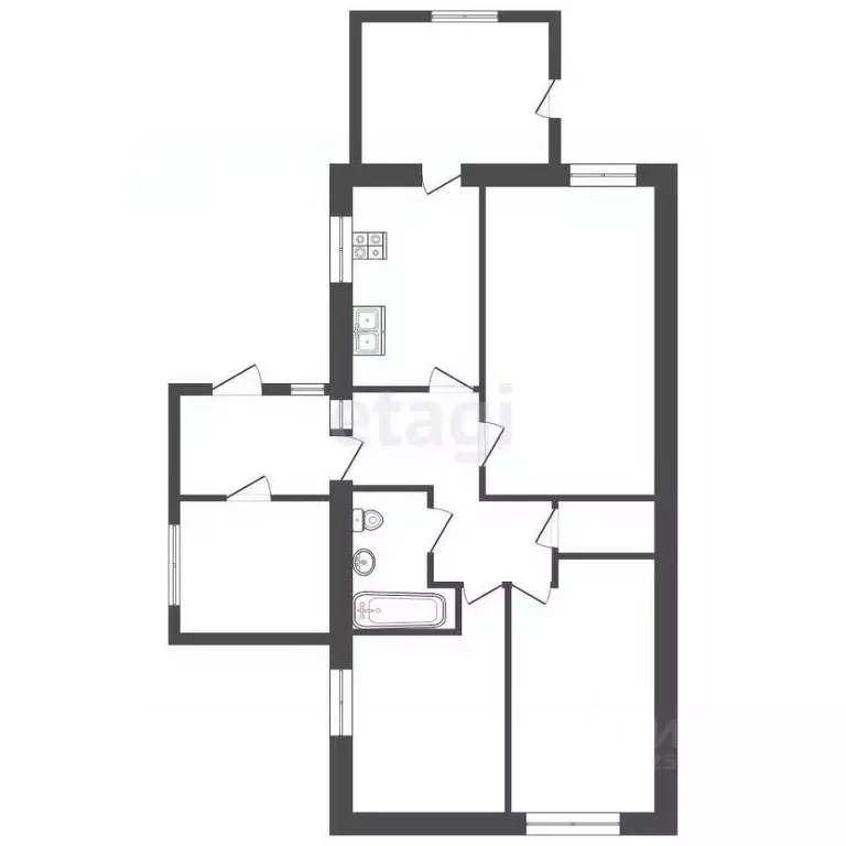 3-к кв. Тамбовская область, Рассказовский муниципальный округ, с. ... - Фото 2