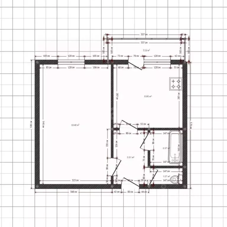 1-к кв. Белгородская область, Белгород 10-й мкр, ул. 60 лет Октября, 1 ... - Фото 1