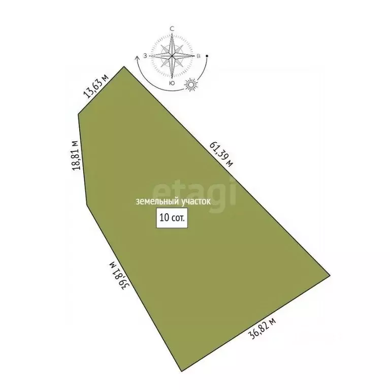 Участок в Амурская область, Благовещенский район, с. Чигири  (10.0 ... - Фото 1