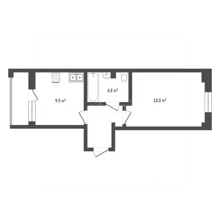 1-к кв. Севастополь просп. Столетовский, 29 (38.0 м) - Фото 2