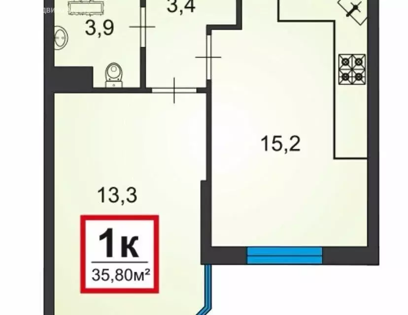 1-комнатная квартира: Анапа, Анапское шоссе, 32к6 (36 м) - Фото 0