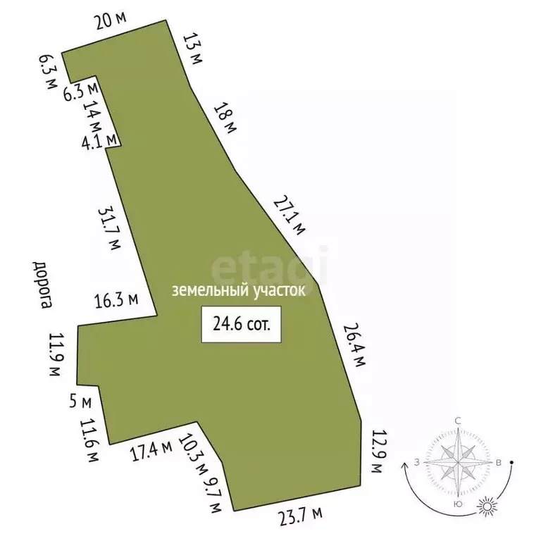 Участок в Башкортостан, Стерлитамакский район, с. Октябрьское ул. ... - Фото 2