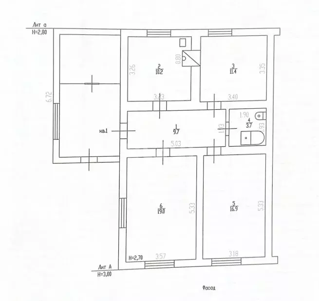 Дом в село Баюновские Ключи, Солнечная улица (70.9 м) - Фото 1