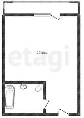 Квартира-студия: Краснодар, улица имени Генерала Корнилова, 9к3 (22 м) - Фото 1