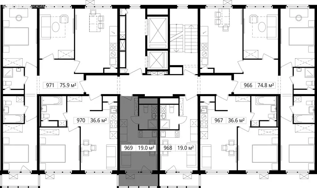 Квартира-студия: деревня Сапроново, микрорайон Купелинка, квартал ... - Фото 1