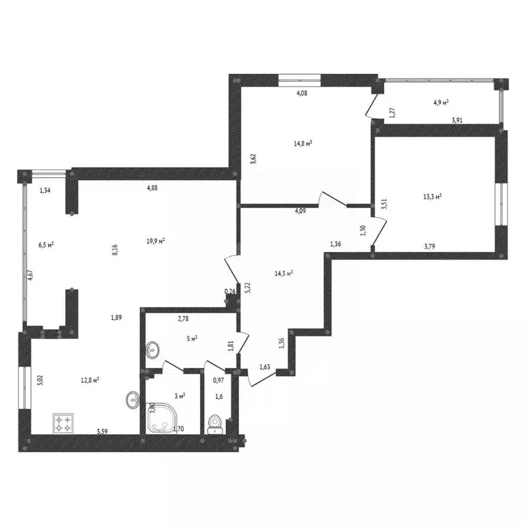 3-к кв. Башкортостан, Уфа ул. Чернышевского, 7 (93.9 м) - Фото 2