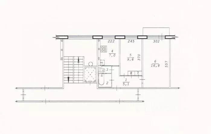 2-к кв. Новосибирская область, Новосибирск Линейная ул., 31/2 (42.6 м) - Фото 2