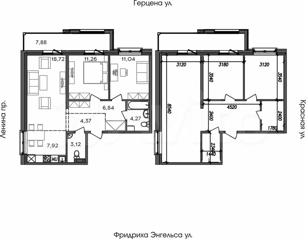 3-к. квартира, 75 м, 4/7 эт. - Фото 0