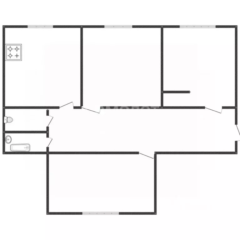 3-к кв. Липецкая область, Липецк ул. Имени С.Л. Шуминского, 15 (64.0 ... - Фото 2